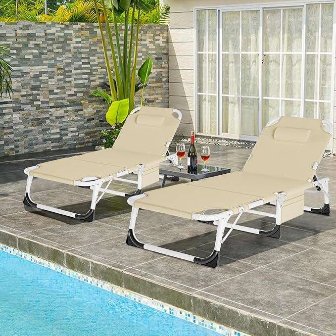 DoCred Folding Lounge Chair with Mattress - Photo 8