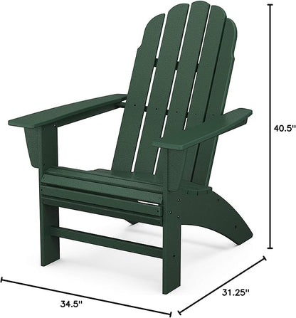 POLYWOOD® Vineyard Curveback Adirondack Chair in Green