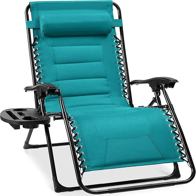 Best Choice Products Oversized Padded Zero Gravity Chair, Folding Outdoor Patio Recliner - Photo 1
