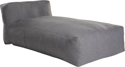Dineli Chaise Lounge Chair Outdoor Bed Lounger Outdoor Couch Sofa for Pool Comfy Patio Furniture Foam Filling Bean Bed Chair Lazy Sofa for Outside, Water-Resistant Sunbed (Charcoal Gray, 70'' Length)