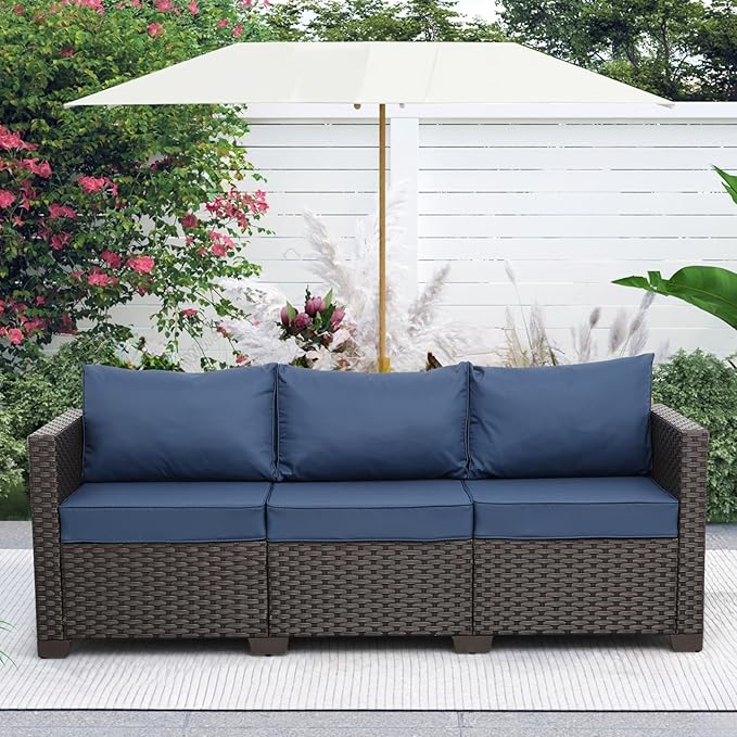 Rattaner 3-Seat Patio Wicker Sofa - Photo 2