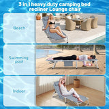 3-in-1 Oversized Sun Tanning Chair with Mat & Face Hole - Photo 5