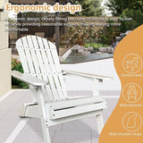 PayLessHere Adirondack Chairs, Weather Resistant Patio Chairs with Pinewood Wooden Textured for Patio Lawn Garden - Photo 4