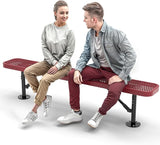 Heavy-Duty Outdoor Metal Bench, Thermoplastic-Coated, Surface, Weatherproof, Commercial-Grade for Parks, Gardens, Patios - Photo 1