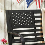 50" Garden Bench Outdoor Bench with American Flag Style - Photo 6