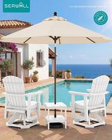 SERWALL Adirondack Swivel Glider Chair, HDPE Glider Set of 4 for Outdoor, All-Weather Glider Chair for Porch, Balcony - Photo 2