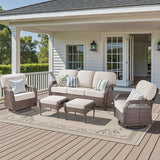 5 Pieces Patio Furniture Set Swivel Chairs - Photo 9
