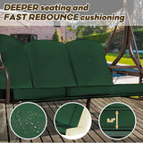 3 in 1 Patio Swing with Adjustable Canopy for Adults, 3 Seat Outdoor Swing with Thickened Cushions - Photo 7