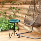 LIFFY Patio Side Table, Small Round End Table, Metal Side Table Outdoor - Photo 6