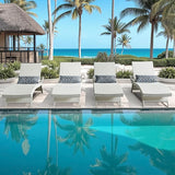 Outdoor Wicker Reclining Lounge Chair, 79" Rattan Patio Chaise Lounges for Poolside, Garden, Backyard, Set of 2 - Photo 7