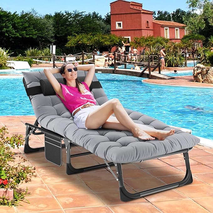 DoCred Folding Lounge Chair with Mattress - Photo 2