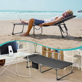 #WEJOY Folding Lounge Chair Outdoor, 5-Position Adjustable Sunbathing Tanning Chair with Shoulder Strap & Side Pocket - Photo 7