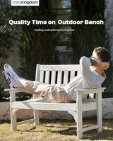 HDPE Garden Bench, All Weather 2-Person Outdoor Benches, Rust Free & Fade Resistant Patio Benches for Garden, Porch - Photo 8