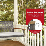 Tangkula 2-Person Outdoor Porch Swing with 118" Hanging Ropes - Photo 7
