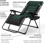 Nestl Outdoor Padded Zero Gravity Chair, Patio Lounge Chair Outdoor Recliner - Photo 6
