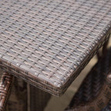 Christopher Knight Home Corsica PE Square Dining Table, Multibrown - Photo 5