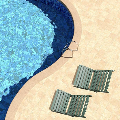 GREENVINES Folding Wave Chair | Xavier | Portable Adirondack-Chairs | HDPE Plastic | All Weather | Forest | for Fire Pit Beach Outdoor Deck Poolside Garden Patio Porch Fishing