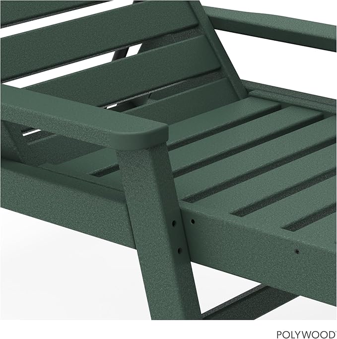 POLYWOOD Nautical Chaise, Green