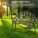 TTY Store Patio Garden Bench Park Bench Loveseats for Outdoor Porch, Patio, Lawn, Balcony - Photo 7