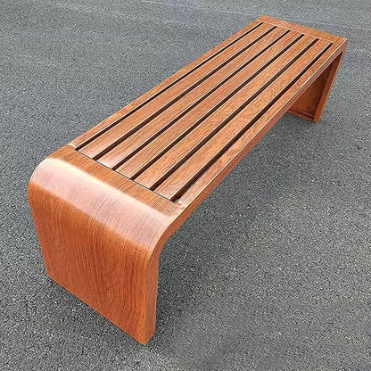 Outdoor Benches Weatherproof, Metal Garden Benches, Outdoor Garden Bench, Bottom Steel Pipe Reinforcement, Versatile Use(Brown,100cm)
