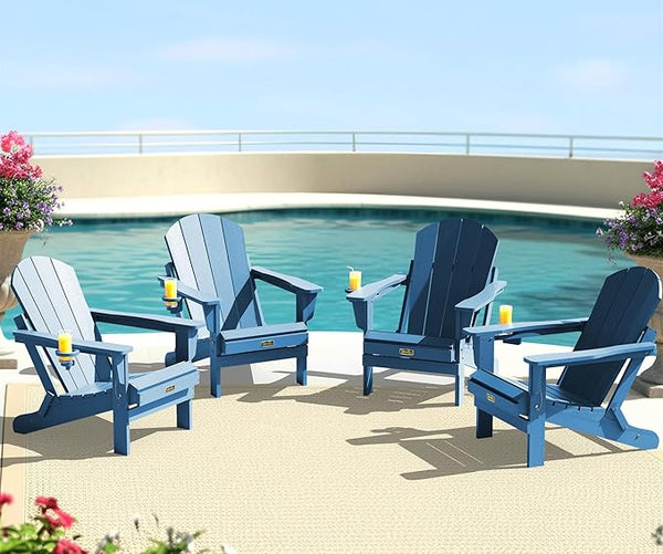SERWALL Folding Adirondack Chair Set of 4 - Photo 1