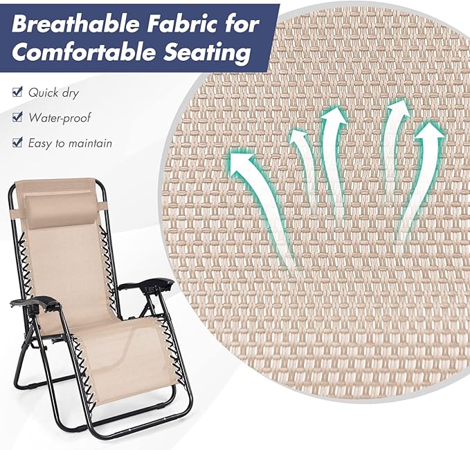 S AFSTAR Zero Gravity Chairs Set of 2 - Photo 4