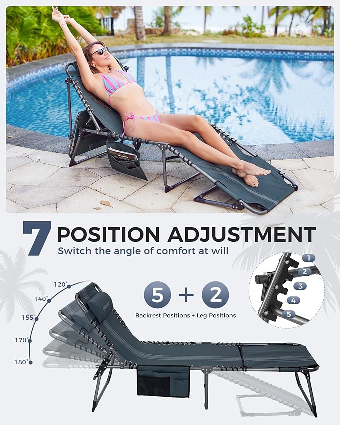 KingCamp Tanning Chair with Face Hole - Photo 5