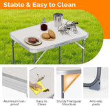 VINGLI 2.3FT Small Camping Table，Portable Camping Table with Carrying Handle - Photo 3