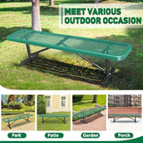6FT Park Benches for 2-4 People, Weatherproof Commercial Garden Bench - Photo 5