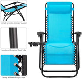 Devoko Patio Zero Gravity Chair Outdoor Folding Adjustable Reclining Chairs Pool Side Using Lawn Lounge Chair with - Photo 8