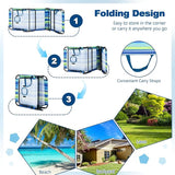 Giantex Tanning Chair, Folding Beach Chair, Adjustable Patio Lounge Chair with Face Hole, Removable Pillows, Carry Strap - Photo 7