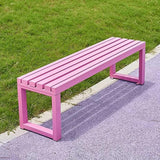 Outdoor Metal Backless Bench, Garden Bench 880lbs Capacity - Photo 1