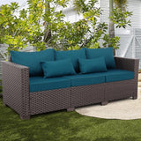 Outdoor Couch 3 Seater Sofa Outdoor Furniture Deep Seat High Backrest Patio Couch with Non-Slip Cushions and Waterproof - Photo 3