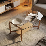 24x48 inch Oval 1/4" Thick Pencil Polished Edge Glass Table Top with 6 Bumpers - Tempered - Photo 2
