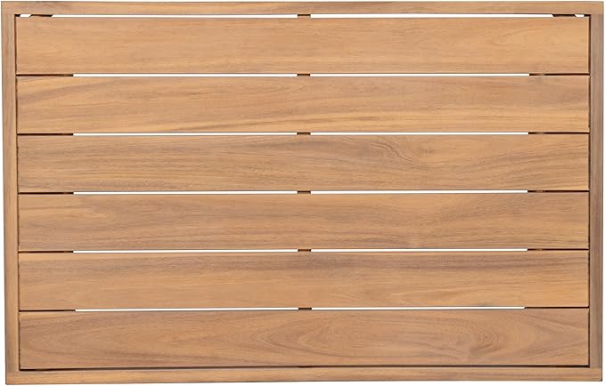 GDFStudio 35.5" Outdoor Acacia Wood Round Coffee Table Rustic Patio Coffee Table for Balcony Backyard Lawn Garden Seating Area, Teak