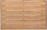 GDFStudio 35.5" Outdoor Acacia Wood Round Coffee Table Rustic Patio Coffee Table for Balcony Backyard Lawn Garden - Photo 7