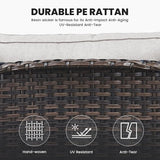 Belord Outdoor Wicker Furniture 5 Pieces Patio Furniture Sofa Set Patio Wicker Chairs with Ottomans Conversation Set - Photo 7