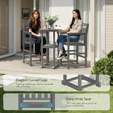 Ciokea 3-Pcs Bistro Table and Chairs - Photo 6