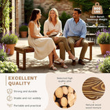 71" Outdoor Solid Wood Folding Bench, Portable Garden Long Narrow Foldable Bench - Photo 4