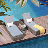 Patiorama Outdoor Patio Chaise Lounge Chair, Elegant Reclining Adjustable Pool Rattan Chaise Lounge Chair with Cushion - Photo 3