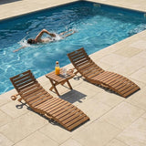 Pre-Assembled Folding in-Pool Lounge Chair, HDPE Outdoor Chaise Lounge with Cup Holder, Pool Lounge Chair for Poolside - Photo 1