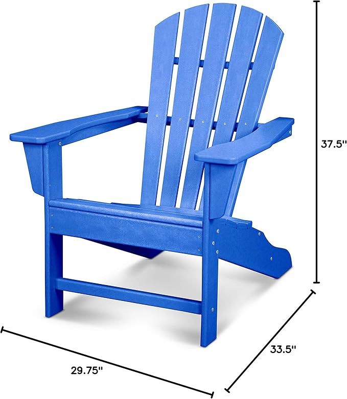 POLYWOOD® Shore Line Adirondack Chair, Pacific Blue