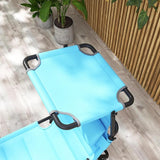 Outsunny Outdoor Lounge Chair, Adjustable Backrest Folding Chaise Lounge - Photo 7
