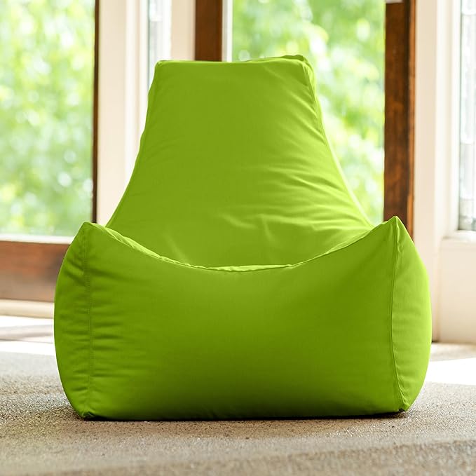 Jaxx Juniper Outdoor Bean Bag Patio Chair & Poolside Lounge, Black & White Striped