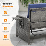 VINGLI Patio Daybed, Wicker Outdoor Daybed with Storage Ottoman & 5-Level Adjustable Backrest - Photo 5
