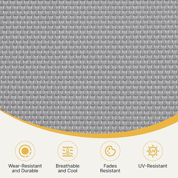 Yaheetech 22.4" Outdoor Folding Tanning Chair, Chaise Lounge Chairs with 5 Back Position Adjustable, Extended Portable Lounger for Beach, Patio, Gray