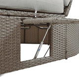 Outdoor Sun Bed Patio 2-Person Daybed with Cushions and Pillows - Photo 6