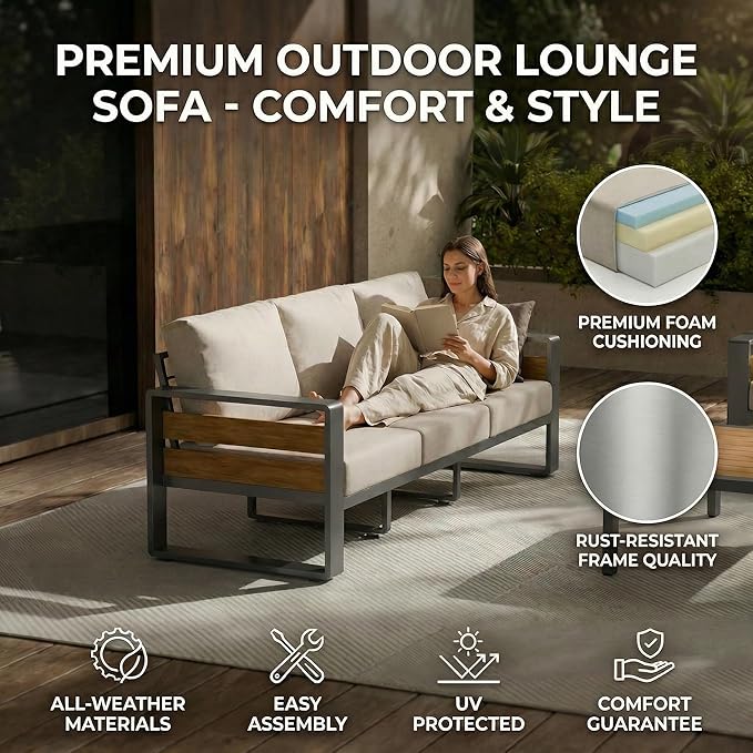 ZANDOR Aluminum Outdoor Patio Furniture Set - Photo 5