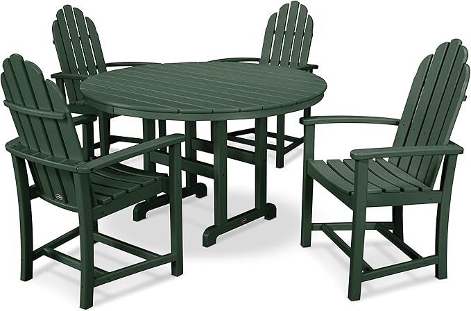 POLYWOOD® Classic Adirondack Dining Set, Green