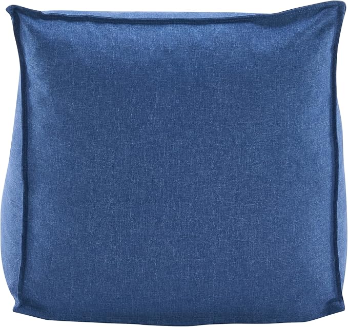 Christopher Knight Home Venny 48" L Outdoor Bean Bag Chair, Fabric Bean Bag Chair for Adults and Kids, Indoor/Outdoor Sun Lounger, Patio Lounge Chair, Comfy Outdoor Reading Chair, Navy Blue
